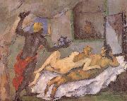 Paul Cezanne afternoon in naples oil painting on canvas